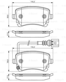 ДИСКОВI КОЛОДКИ ЗАДНI PREMIUM2 BOSCH 0 986 495 094