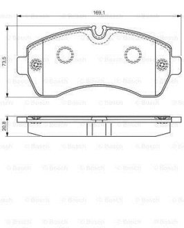 ДИСКОВI КОЛОДКИ ПЕРЕДНI PREMIUM2 BOSCH 0 986 495 107