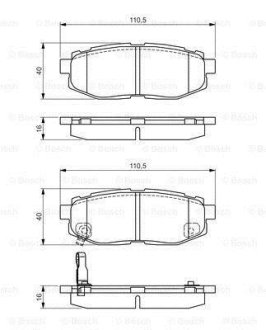 Колодки гальмівні дискові BOSCH 0 986 495 135