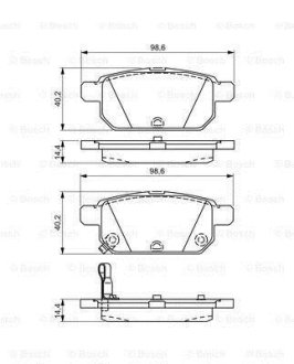 ДИСКОВI КОЛОДКИ ЗАДНI BOSCH 0 986 495 301