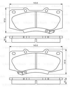 ГАЛЬМІВНІ КОЛОДКИ, ДИСКОВІ BOSCH 0 986 495 352 (фото 1)