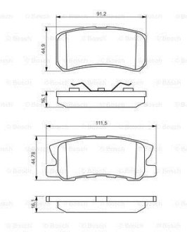 ДИСКОВI КОЛОДКИ ЗАДНI BOSCH 0 986 495 357