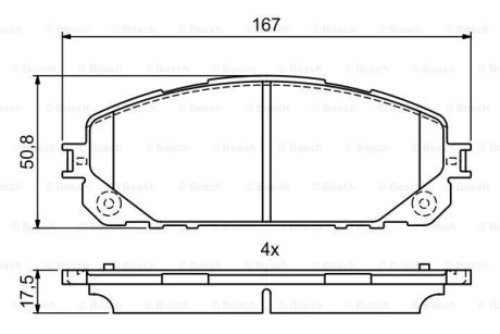 ДИСКОВI КОЛОДКИ ПЕРЕДНI BOSCH 0 986 495 404