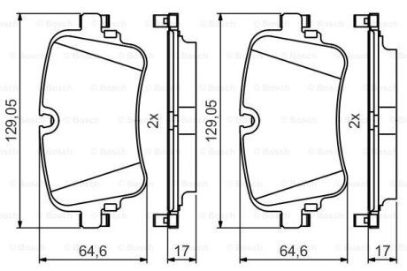 Колодки гальмівні дискові BOSCH 0 986 495 426