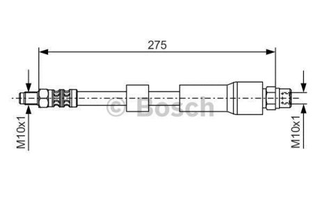 Шланг ГАЛЬМ. ЗАДНІЙ BOSCH 1 987 476 174