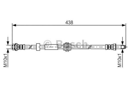 ШЛАНГ ГАЛЬМ. ПЕРЕДНІЙ BOSCH 1 987 476 181