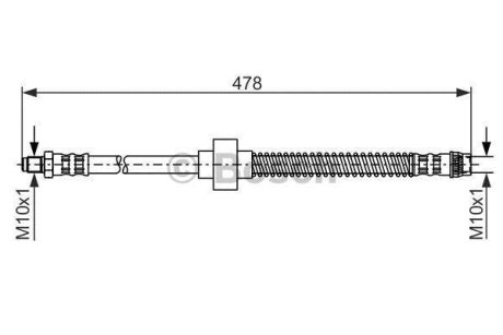 ШЛАНГ ГАЛЬМ. ПЕРЕДНІЙ BOSCH 1 987 476 868