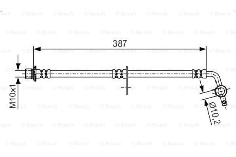 ШЛАНГ ГАЛЬМ. ПЕРЕДНІЙ BOSCH 1 987 481 550