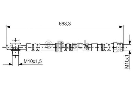 Шланг Гальм. ПЕРЕДНІЙ BOSCH 1 987 481 693