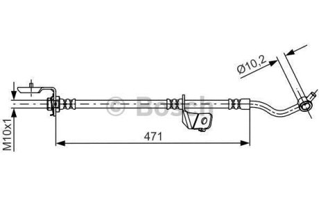 Шланг ГАЛЬМ. ПЕРЕДНІЙ ПРАВ BOSCH 1 987 481 716