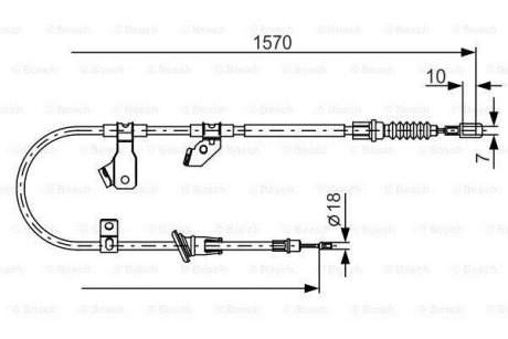 Трос ручного гальма BOSCH 1 987 482 272