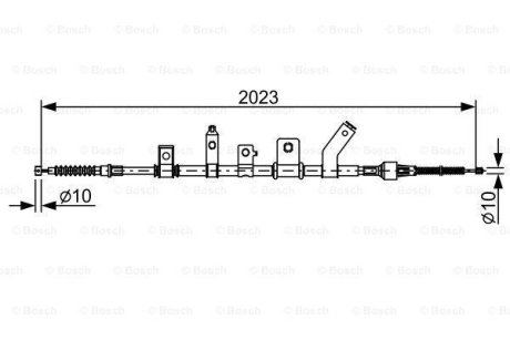 Трос ручного гальма BOSCH 1 987 482 515