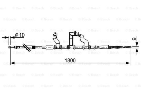 Трос зупиночних гальм BOSCH 1 987 482 530