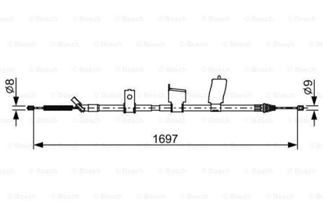 ТРОС ГАЛЬМIВНИЙ BOSCH 1 987 482 627