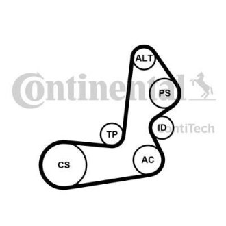 Комплект ременя генератора CONTINENTAL Contitech 6PK1515K1
