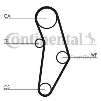 Комплект ГРМ, пас+ролик+помпа Contitech CT1049WP1