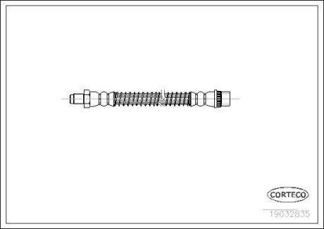 Тормозний шланг зад Vivaro/Trafic (>6V699999/>6Y999999) CORTECO 19032835