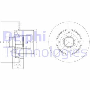 Диск гальмівний Delphi BG9021RS