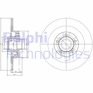 Диск гальмівний Delphi BG9024RS