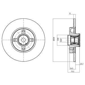 Диск гальмівний Delphi BG9053RSC