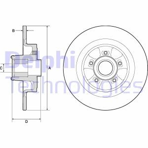 Диск гальмівний Delphi BG9133RS