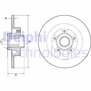 Диск гальмівний Delphi BG9134RS