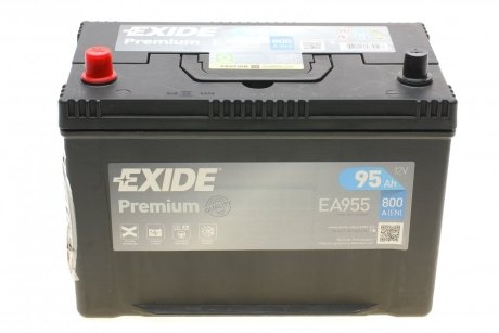 Аккумуляторная батарея 95Ah/800A (306x173x222/+L) Premium (прямая полярность) Аз EXIDE EA955 (фото 1)