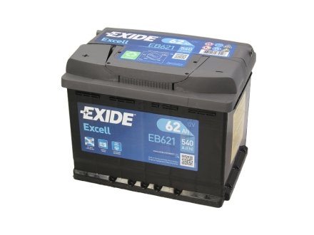 АКБ 6СТ-62 L+ (пт540) (необслуж) EXCELL EXIDE EB621