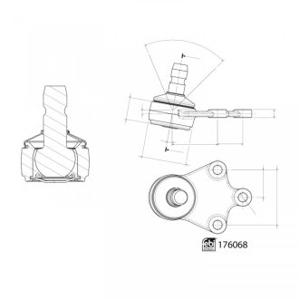 Кульова опора BILSTEIN FEBI 176068