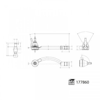 К-т наконечника рульової тяги FEBI 177860