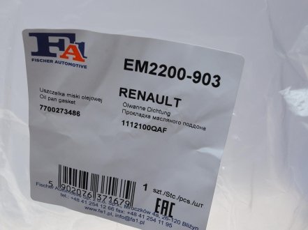 Прокладка піддона FA1 Fischer Automotive One (FA1) EM2200-903