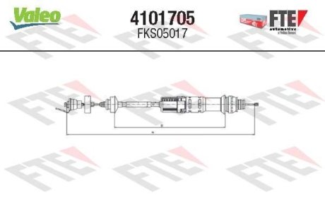 Трос-цилиндр, система сцепление FTE 4101705