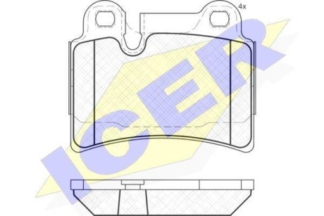 Колодки тормозные (задние) VW Touareg 02-10 (Brembo) ICER 181951