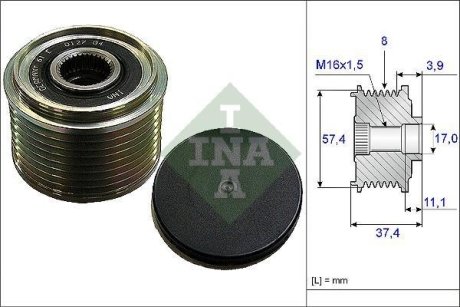 Шків генератора INA 535 0068 10