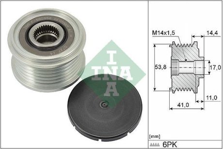 Шків генератора INA 535 0304 10