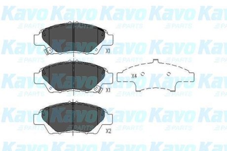 Комплект гальмівних колодок KAVO KBP-2045