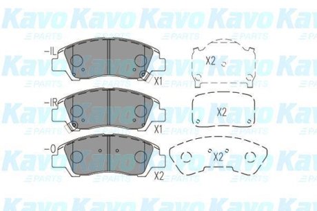 Комплект гальмівних колодок KAVO KBP-3047