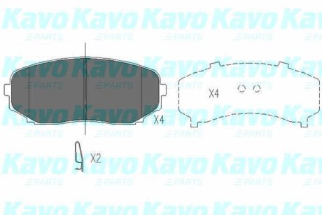 Комплект гальмівних колодок KAVO KBP-4558