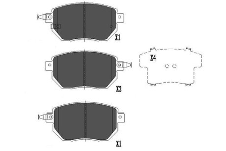 Комплект гальмівних колодок PARTS KAVO KBP-6573