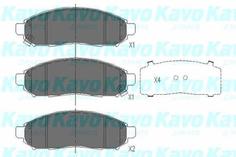 Комплект гальмівних колодок KAVO KBP-6574