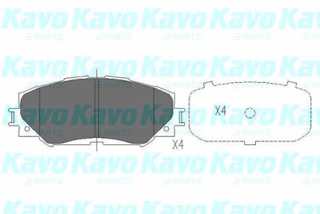 Комплект гальмівних колодок KAVO KBP-9120
