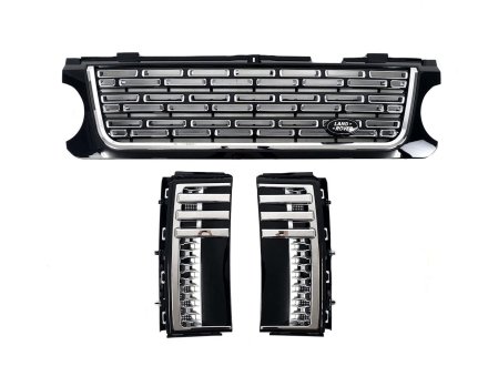 Решітка радіатора з жабами на Range Rover Vogue L322 2005-2010 рік LAND ROVER RRVL322-055