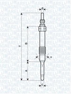 Свічка розжарення MAGNETI MARELLI 062900053304