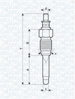 СВІЧКА розжарювання MAGNETI MARELLI 062900059304