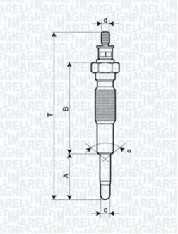 СВІЧКА розжарювання MAGNETI MARELLI 062900063304