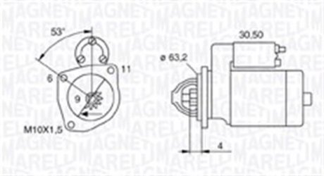 Стартер MAGNETI MARELLI 063721057010