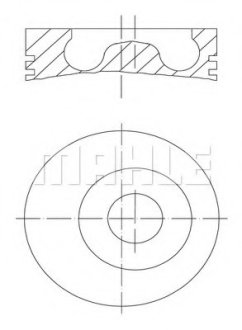 Поршень MAHLE / KNECHT 016 02 00 (фото 1)