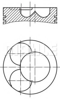 Поршень MAHLE / KNECHT 028 07 02 (фото 1)