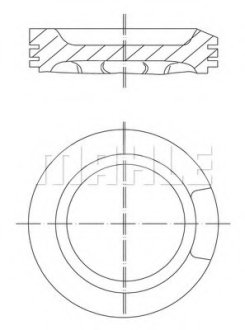 Поршень MAHLE / KNECHT 033 04 02 (фото 1)