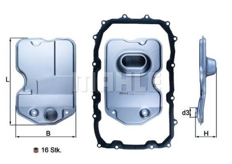 Фильтр АКПП VW Touareg/Porsche Cayenne 3.0-5.0 TDI 02-10 MAHLE / KNECHT HX 160KIT